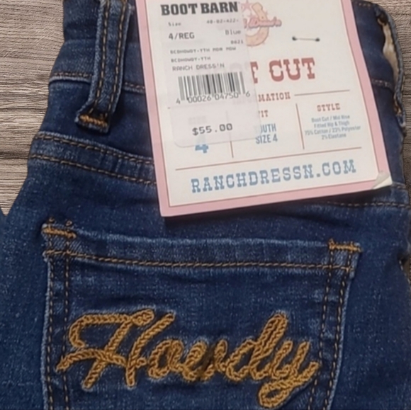NWT LITTLE GIRL'S RANCH DRESS'N HOWDY JEANS - Picture 2 of 8